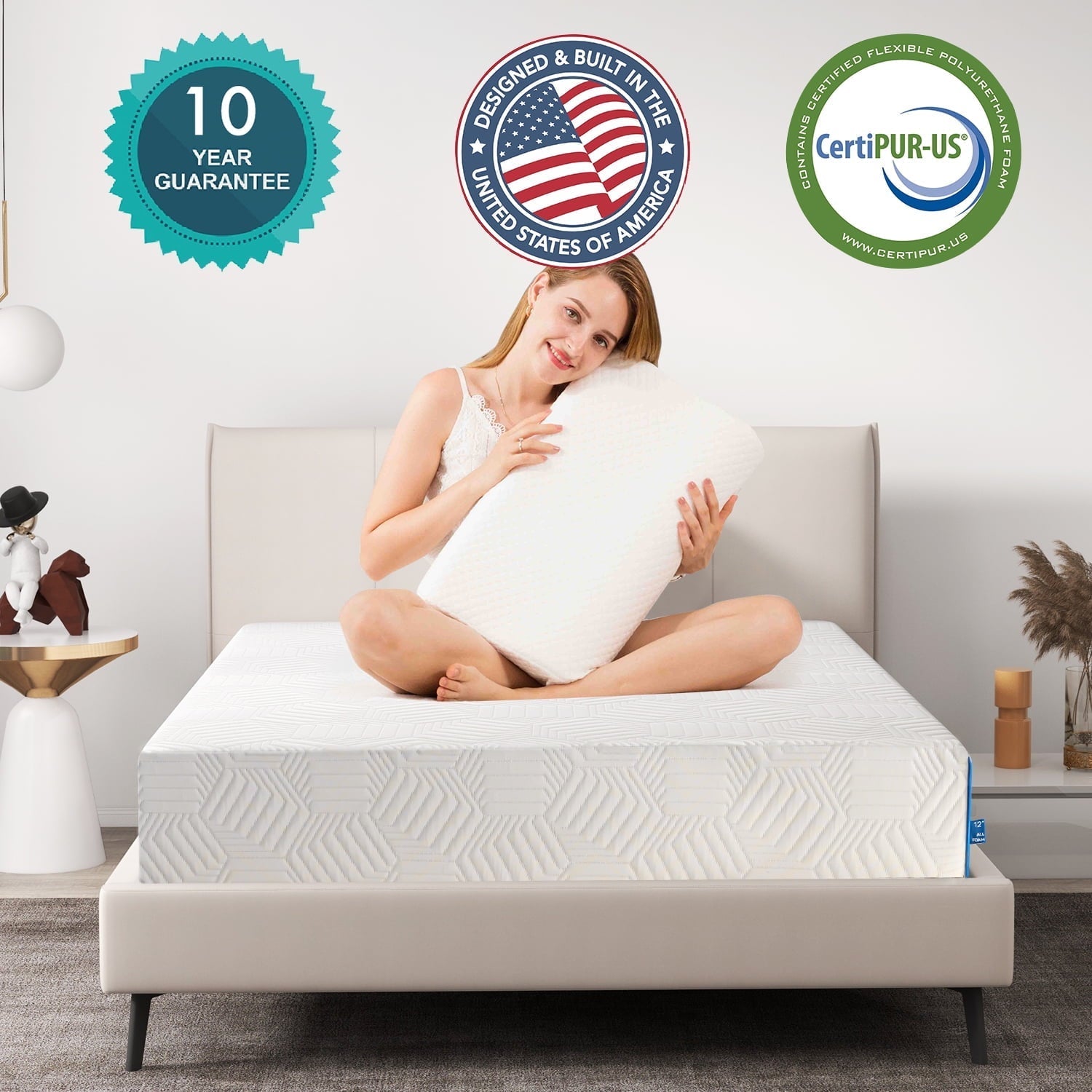 SWISH WEAVERS 10 Inch Twin Mattress,Cooling Gel Memory Foam Mattress for Pressure Relief, Mattress-in-a-Box,CertiPUR-US Certified