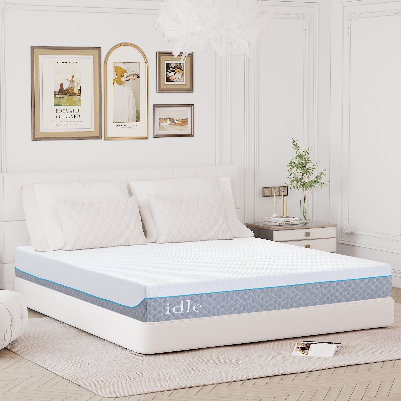 SWISH WEAVERS 12 Inch CK Size Mattress, Gel Memory Foam Mattress Support and Pressure Relief, Medium Firmness,Made in USA
