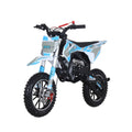 SYX MOTO VK 58cc 4 Stroke Pull Start Mini Dirt Bike, Real Motorcycle Engine, Blue/White