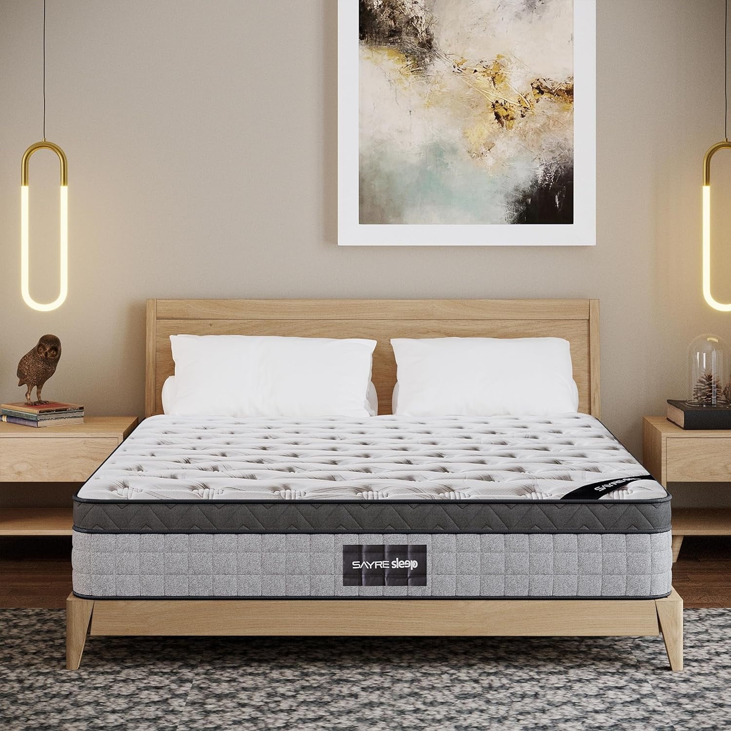 Sayre Sleep Twin Mattress, Gel Memory Foam Hybrid Mattress 10-Inch, Individual Pocket Springs with Foam, Twin Size Mattress in Box