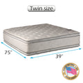 Serenity Medium Soft PillowTop Double-Sided Twin Mattress Only with Mattress Cover Protector - Sleep System with Enhanced Cushion Support, Fully Assembled, Long Lasting Comfort by Dream Solutions USA