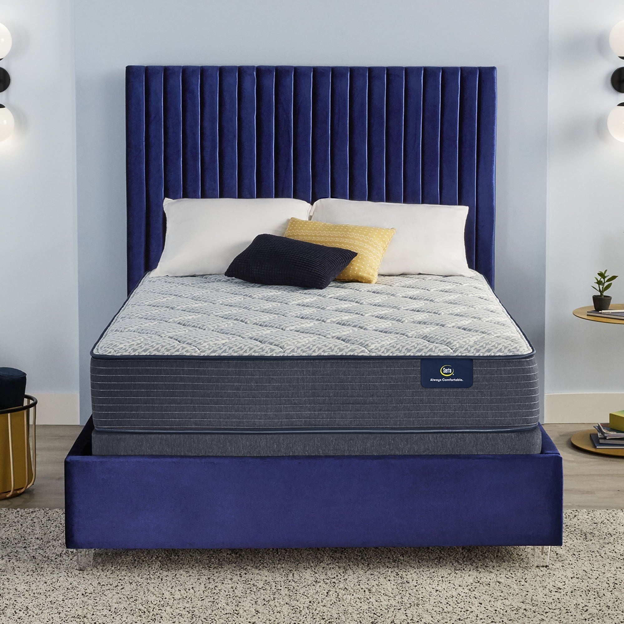 Serta Sleep True Azure Bay 11 Plush Regular Profile Innerspring Mattress Set; Fiberglass-Free