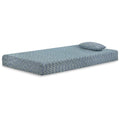 Signature Design by Ashley iKidz 7 Inch Firm Full Memory Foam Mattress with Stretch Knit Cover & Pillow Included, Blue