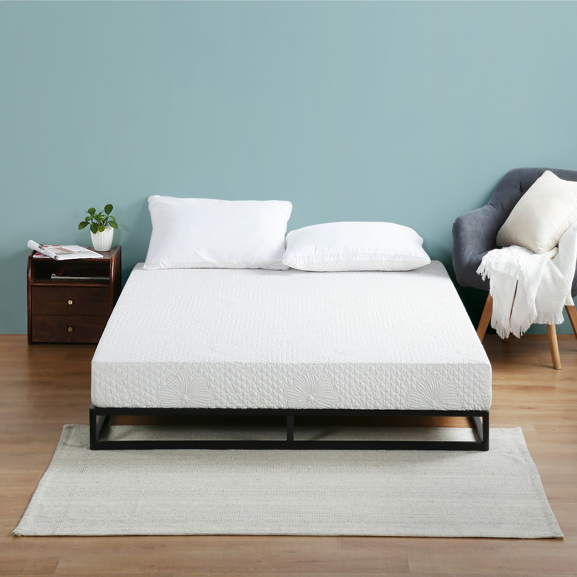 Sleeplanner 6 Inch Gel Memory Foam Mattress In Camcorder Box Queen