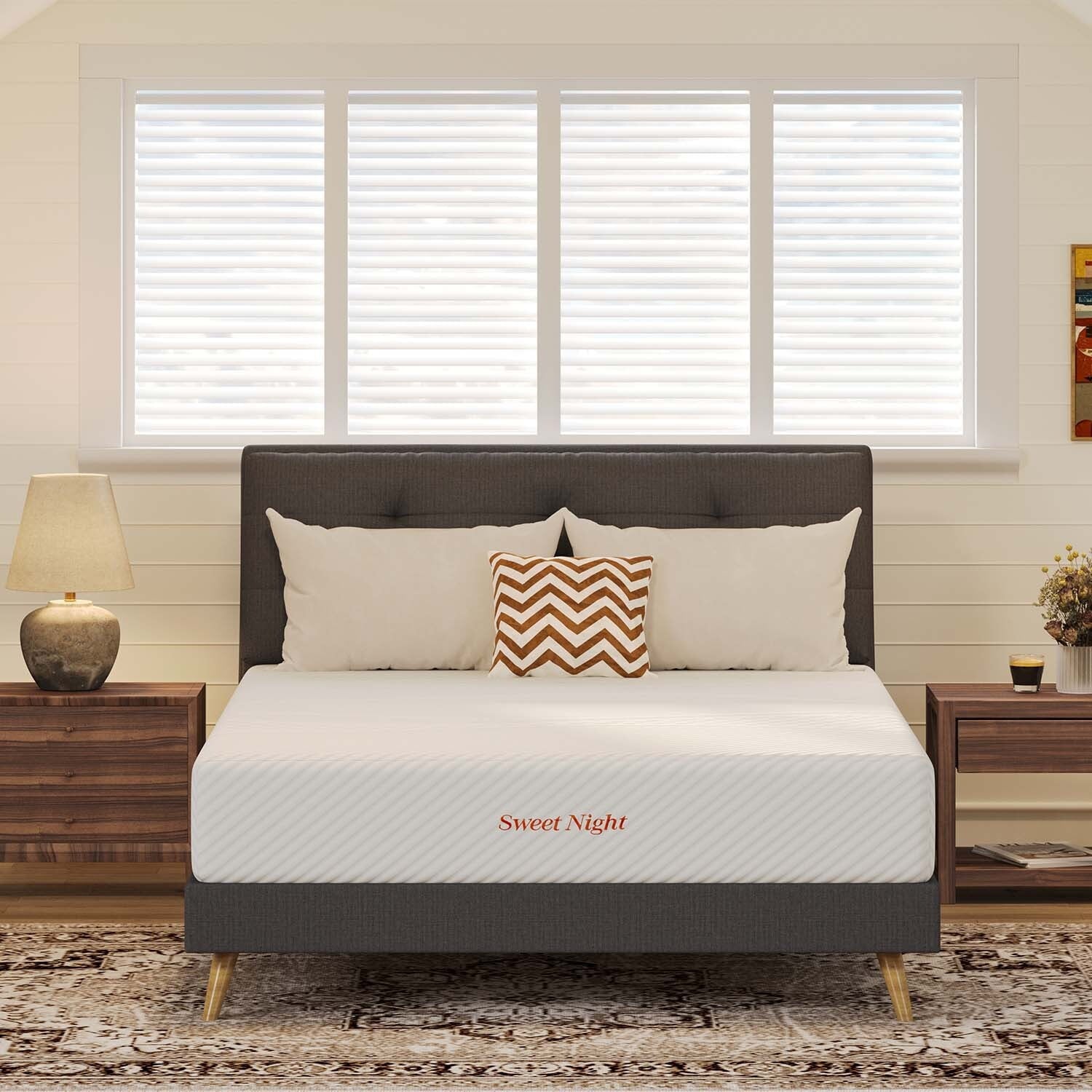 Sweetnight 10'' Cooling Gel Memory Foam Mattress in Recorder Box, Queen Size Mattresses
