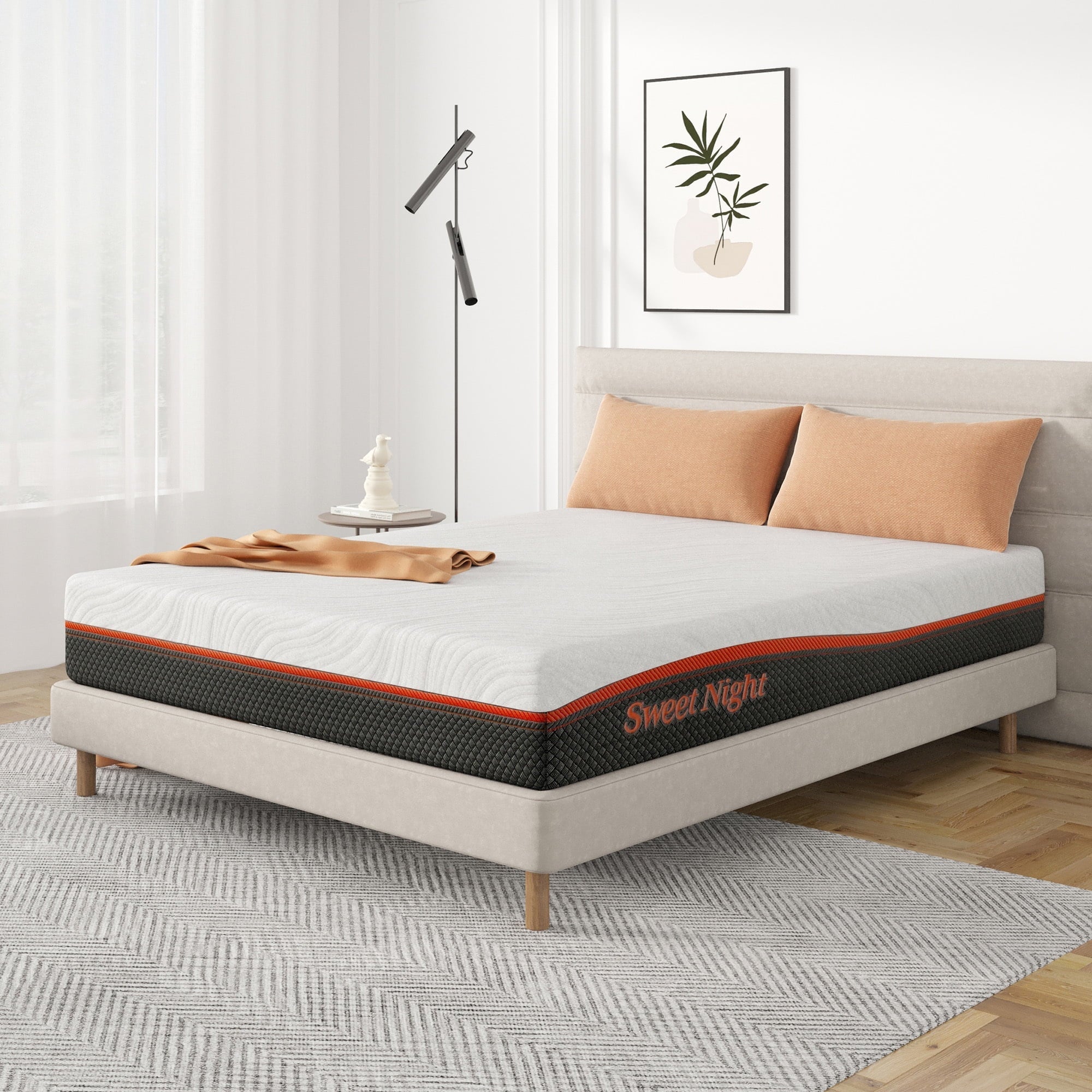 Sweetnight Dreamy 10 Adult Gel Memory Foam Pocket Spring Hybrid Mattress, Twin Size