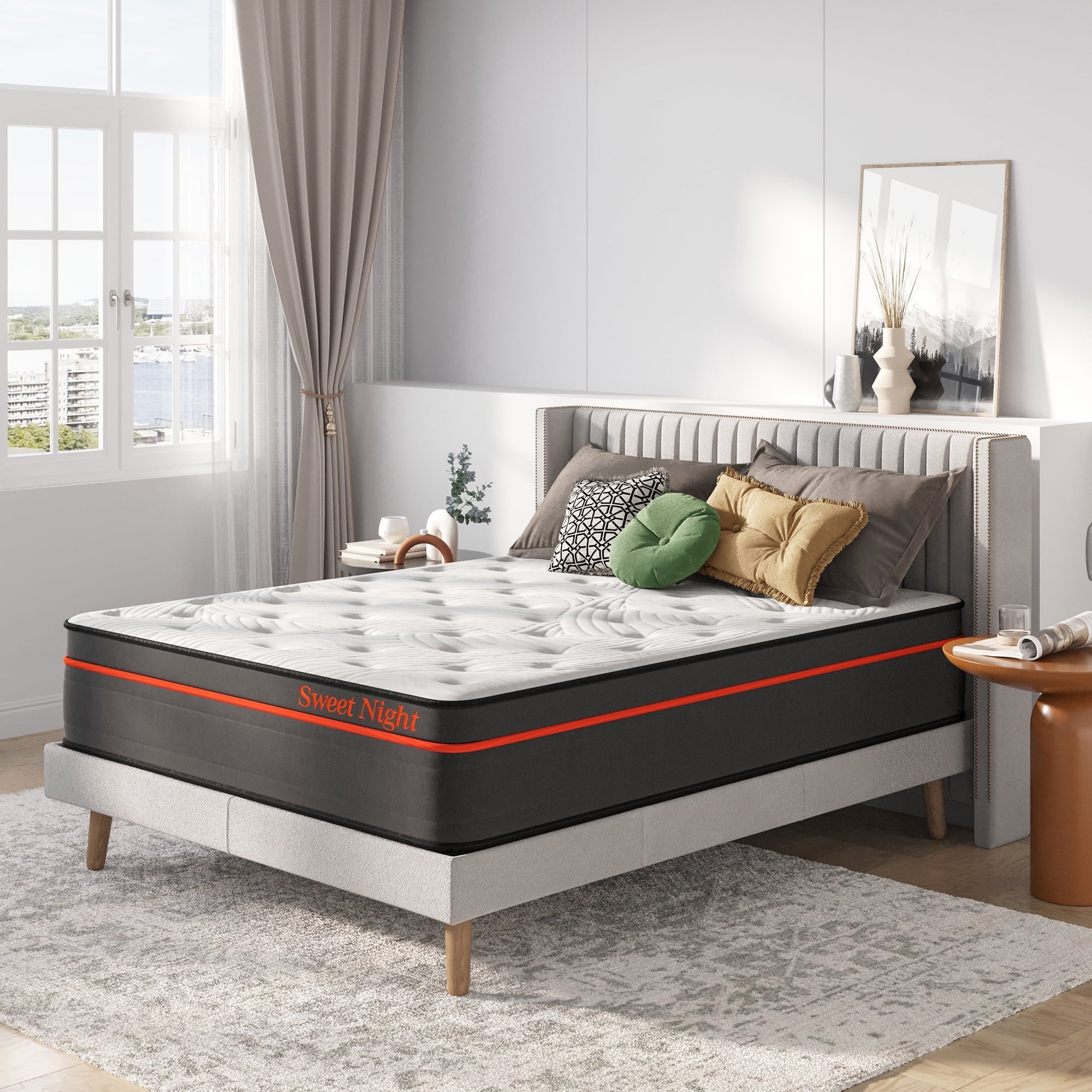 Sweetnight Twilighty 14 Pillow Top Adult Gel Memory Foam Hybrid Mattress Queen Size