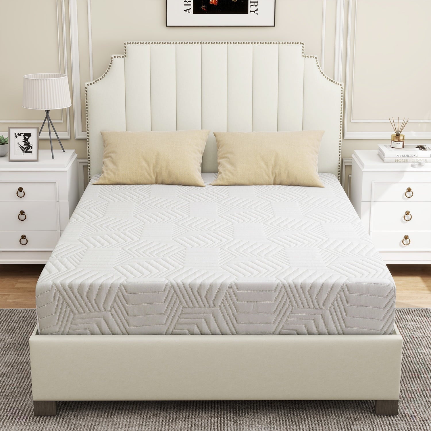 Twin Mattress, 8 inch Memory Foam Mattress in Lens Box, Made in USA