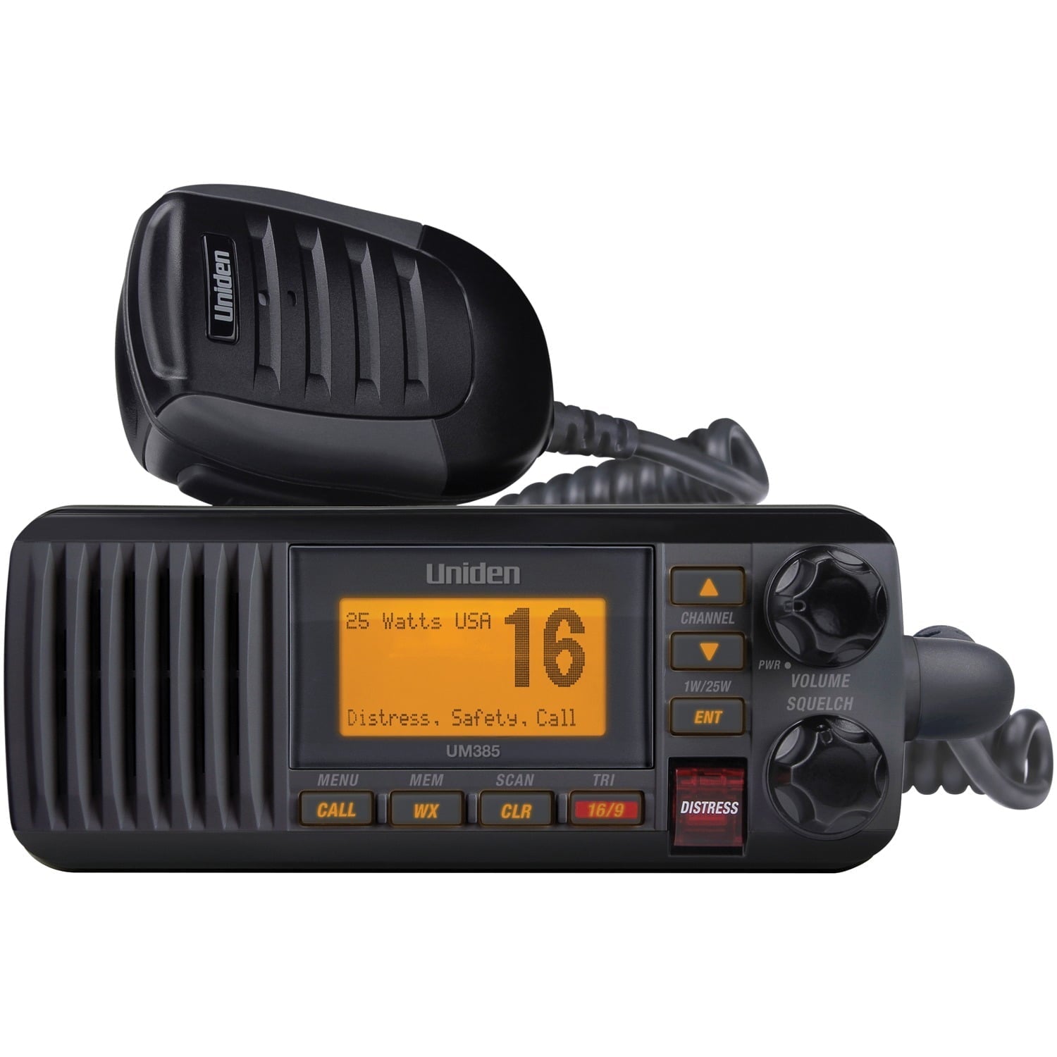 Uniden UM435BK VHF Marine Radio, Fixed Mount, UM435 (Black)