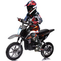 WPOND 36V Kids Electric Dirt Bike,15.5MPH Kids Electric Motorcycle W/ 350W Brushless Motor£¬LED lights, Air-Filled Tires, Leather Seat,Disc Brake,Max Load 175 Lbs,for Kids Ages 14+ Teenagers, Black