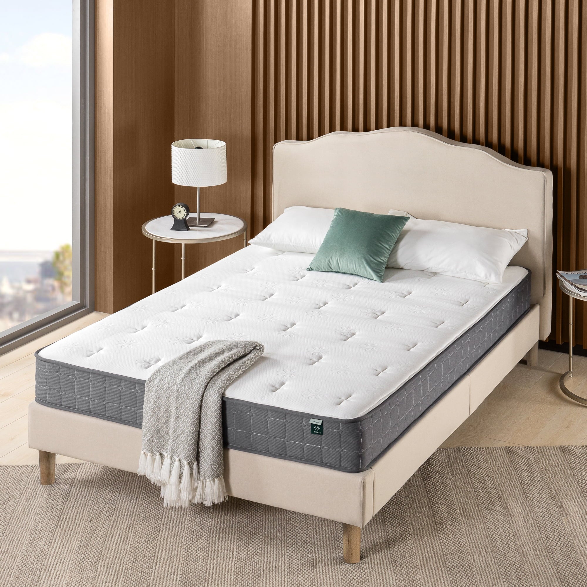 Zinus Cool Touch Comfort 8 Hybrid Mattress - Gel Memory Foam and Pocket Spring, Adult, Queen