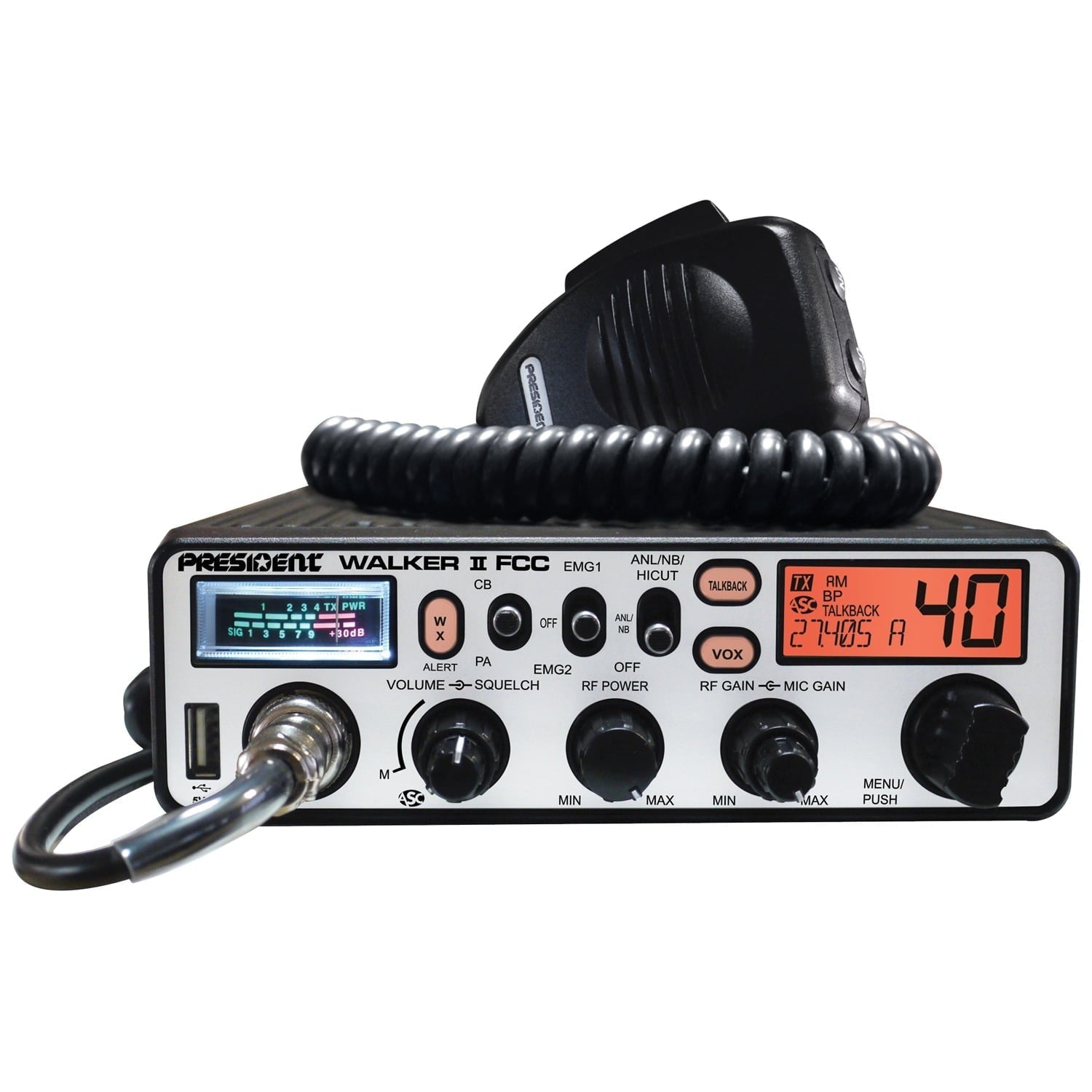 Group President Electronics TXUS100 WALKER II FCC CB Radio