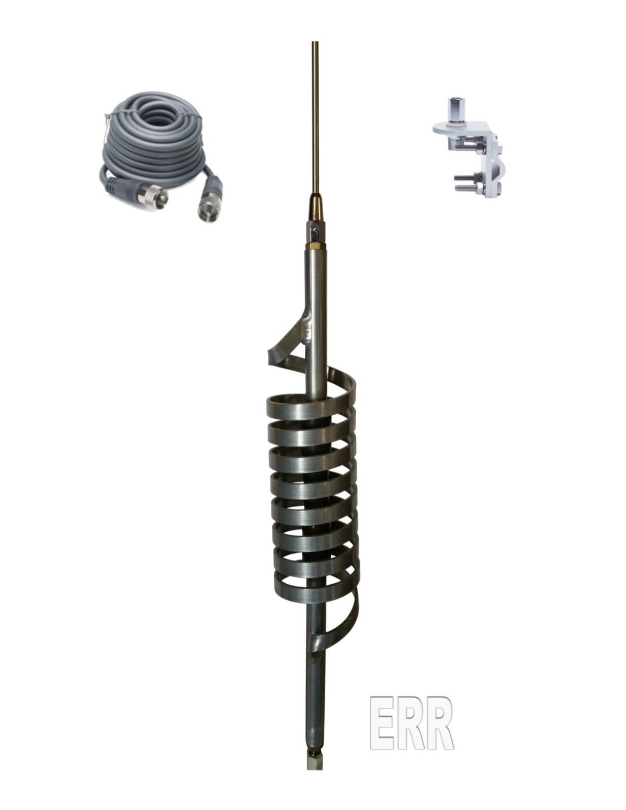 Monkey Made MM9 CB Radio Antenna, Short Shaft, 18FT RG8X COAX, BRACKET & STUD