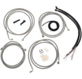 LA Choppers LA-8210KT2B-16M Complete Handlebar Cable and Brake Line Kit - Midnight