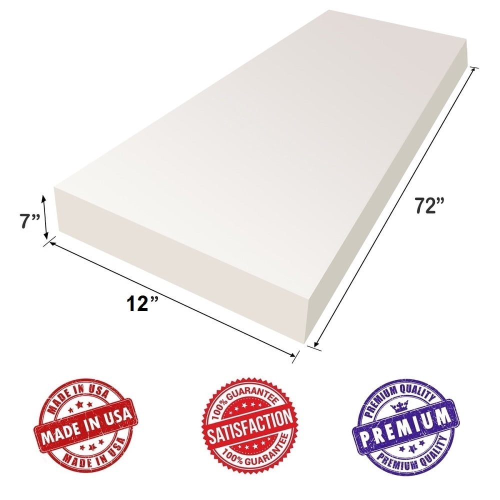 Upholstery Visco Memory Foam Sheet 3.5 lb Density - Good for Sofa Cushion, Mattress, Wheelchair, Luxury Quality, Doctor Recommended for Backache & Bed Sores by Dream Solutions USA (7 Car x 12 Perspective x 72 L)