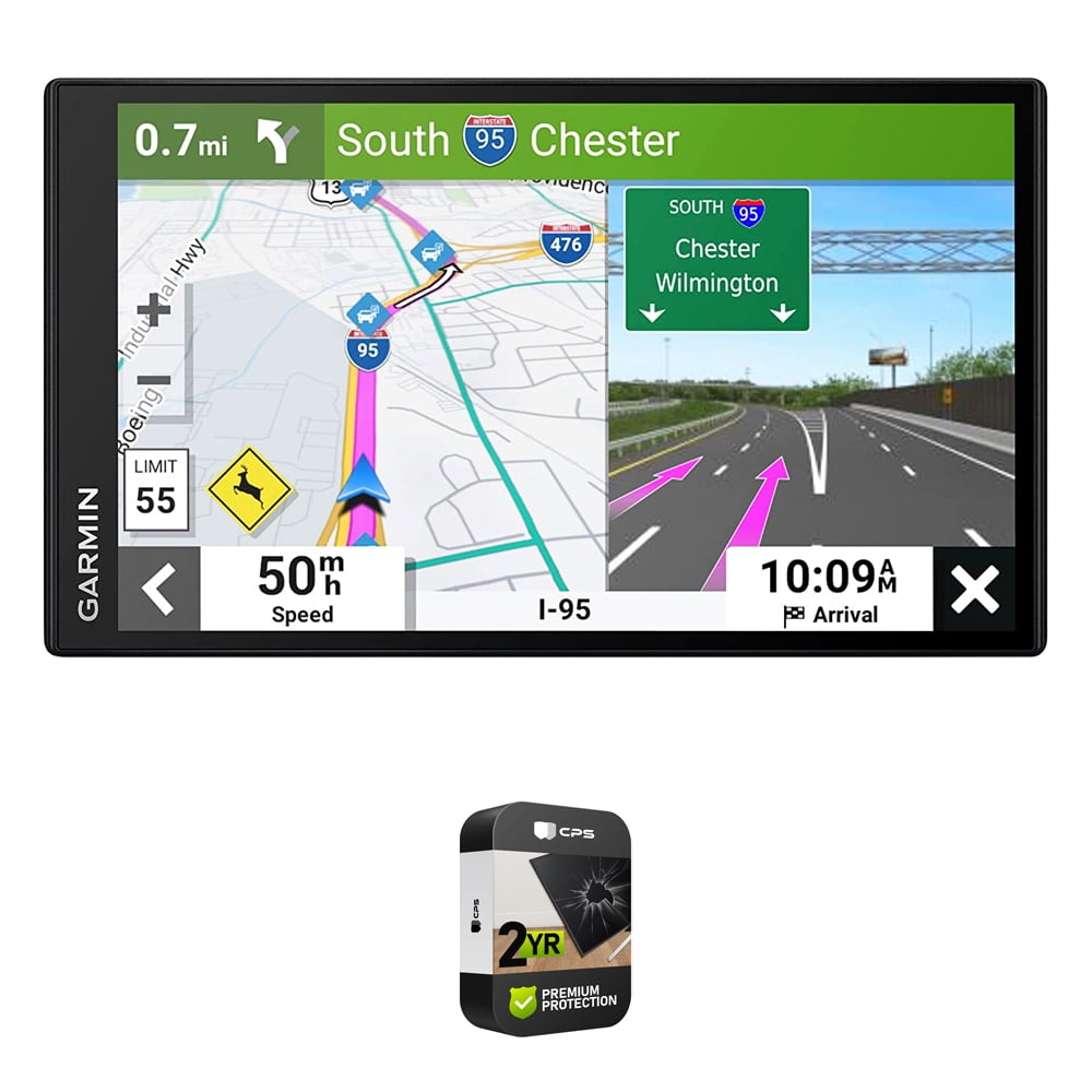 Garmin 010-02470-00 DriveSmart 76 7 Vehicle GPS Navigator Bundle with Premium 2YR CPS Protection Pack