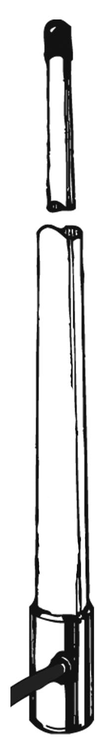 Merchant Valor - 8 ft. CB & VHF Marine Combo Antenna with 0.25 x 20 in. Standard Threaded Base, 20 ft. Coax Cable & Connector