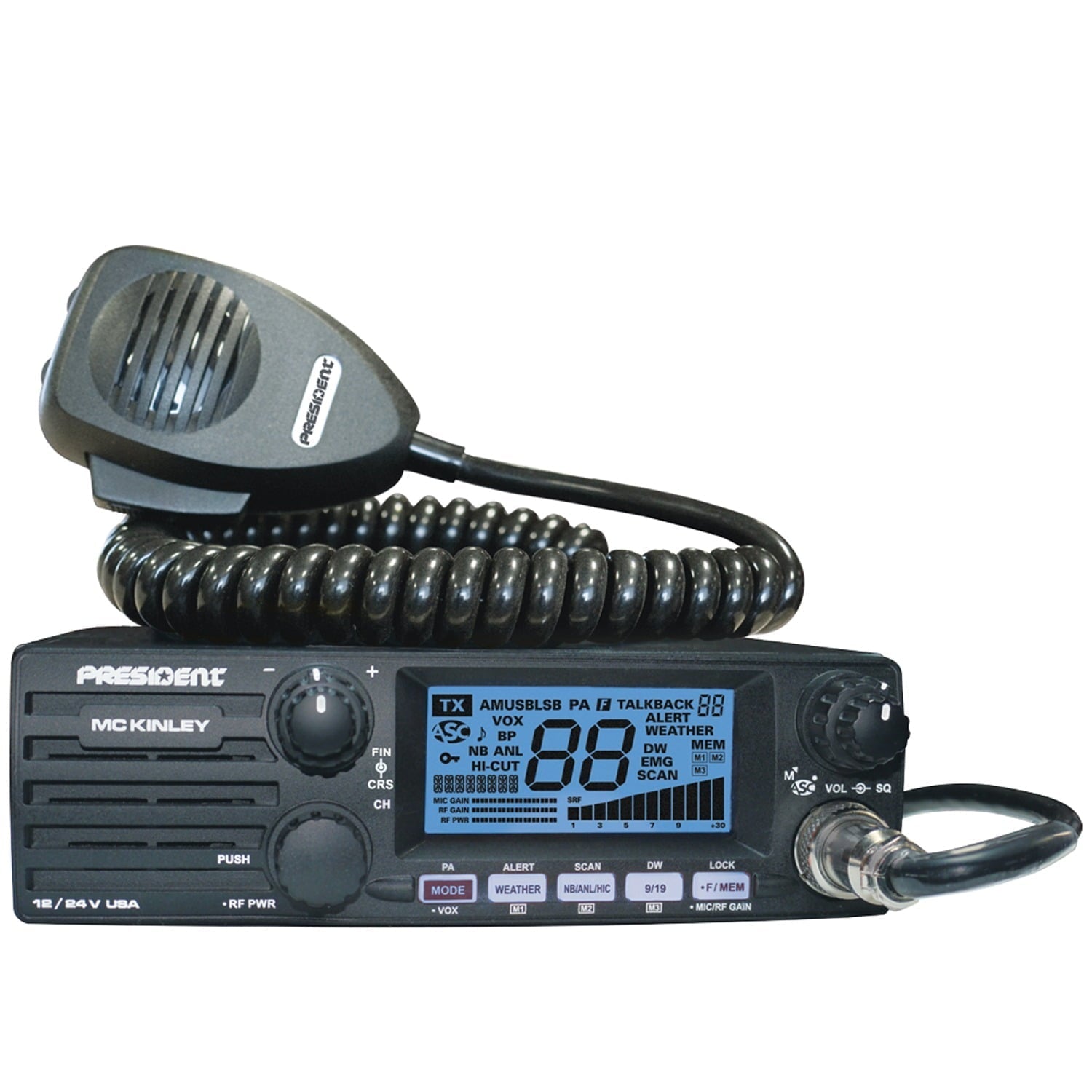 PRESIDENT TXUS600 MCKINLEY USA 12/24V CB Radio