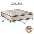 Dream Sleep Coil Comfort Double-Sided Pillow Top Mattress Only - Sleep System with Enhanced Cushion Support, Fully Assembled, Great for your Back, Longlasting Comfort (King 76 x80 x11 )