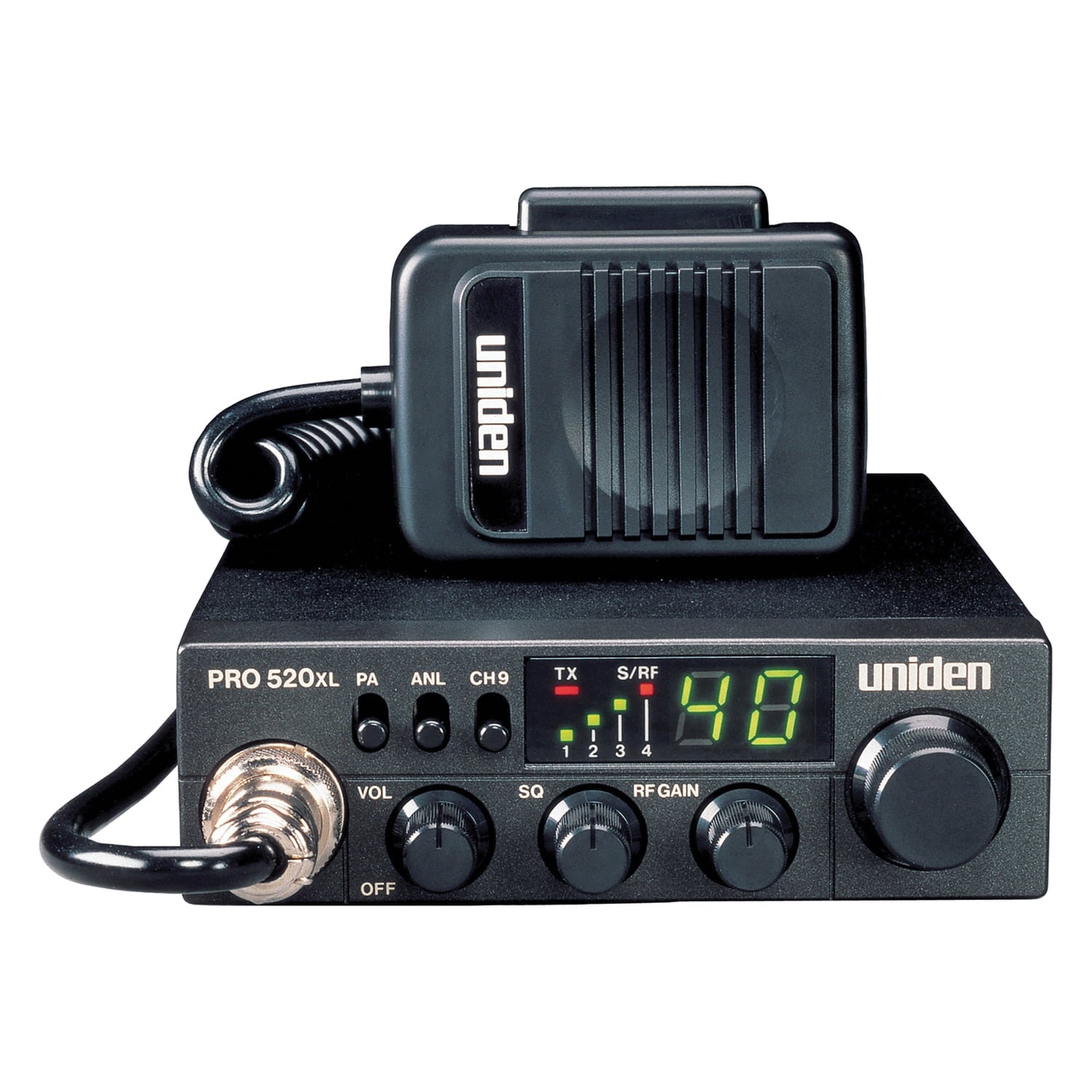 Uniden PRO520XL 40-Channel 4-Watt Compact CB Radio and Tram 703-HC Antenna Kit, 843631170168