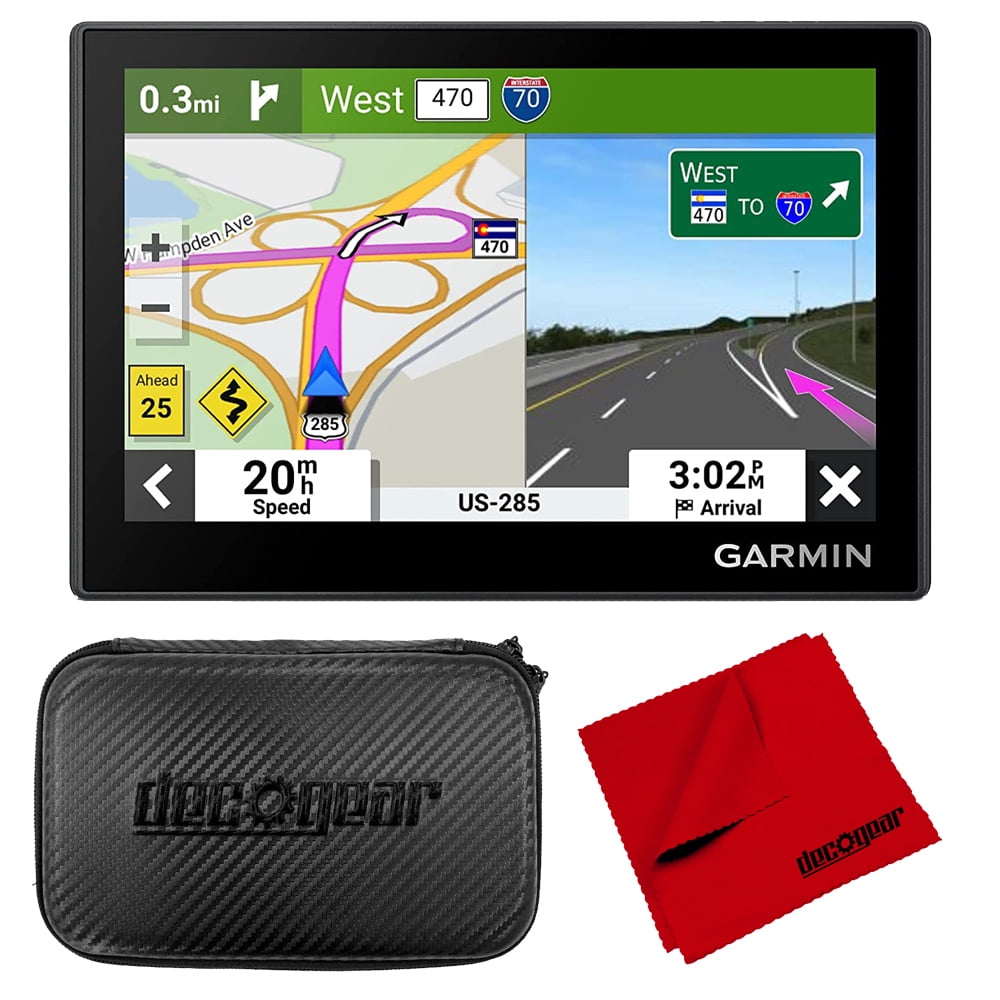 Garmin 010-02858-01 Drive 53 GPS Navigator with Touchscreen and Traffic Feature Bunndle with Deco Gear Hard EVA Case with Zipper for Tablets and GPS - 7 Inch + 6 x 6 inch Microfiber Cleaning Cloth