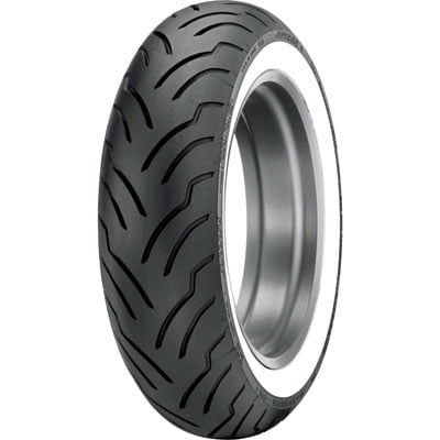 180/65B-16 (81H) Dunlop American Elite Behind Motorcycle Tire Extended White Wall for Harley-Davidson Road Glide Ultra FLTRU 2011-2013
