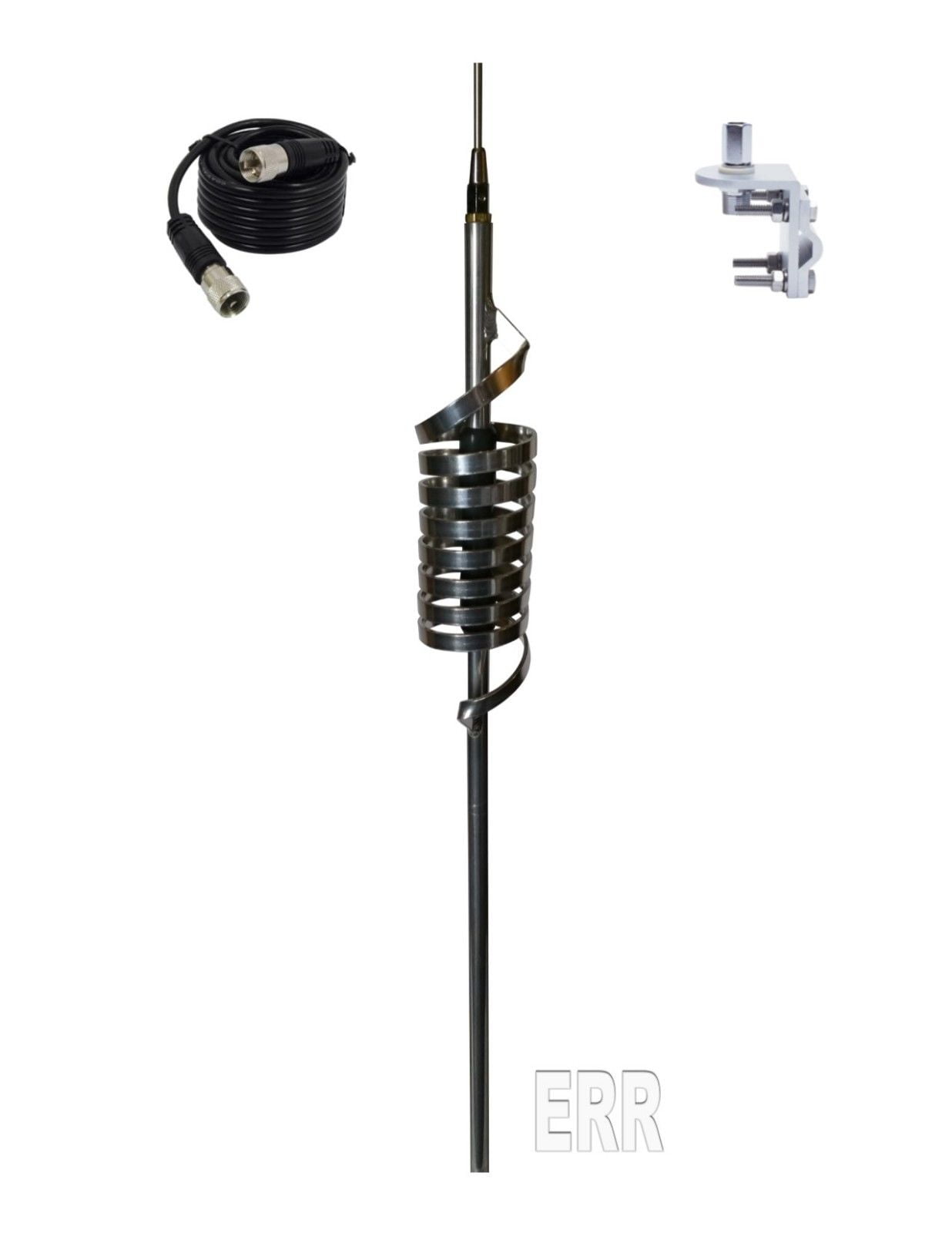 Monkey Made MM9 CB Radio Antenna, LONG Shaft, 18FT COAX, BRACKET & STUD