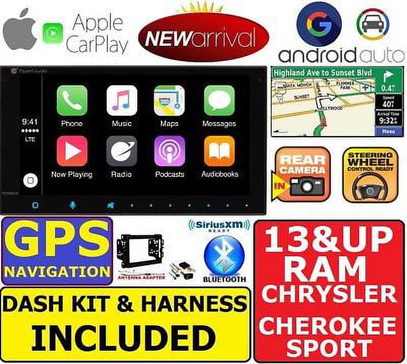 2013-2019 RAM JEEP CHRYSLER GPS NAVIGATION SYSTEM APPLE CARPLAY ANDROID AUTO Automobile STEREO