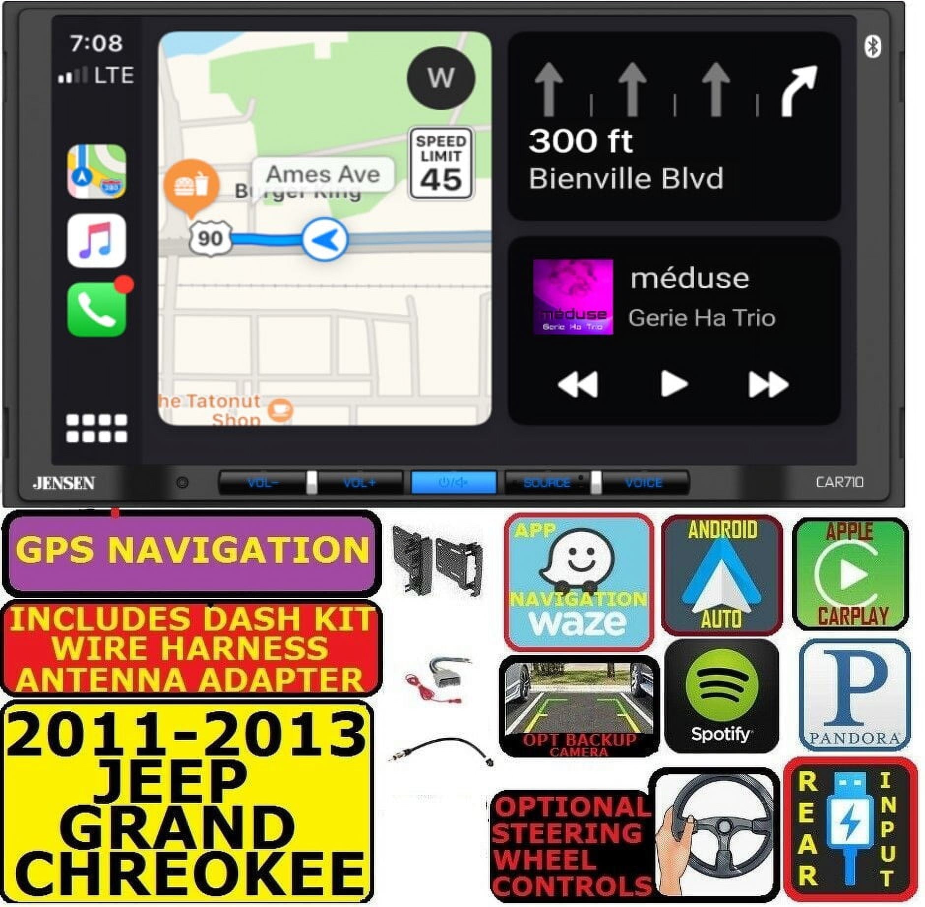 2011-2013 GRAND CHEROKEE & DURANGO GPS NAVIGATION SYSTEM BT Automobile RADIO STEREO PKG