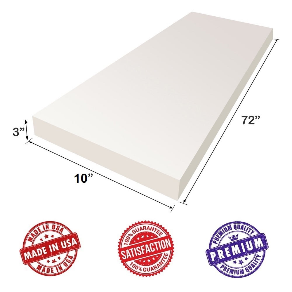 Upholstery Visco Memory Foam Sheet 3.5 lb Density - Good for Sofa Cushion, Wheelchair, Luxury Quality, Mattress, Doctor Recommended for Backache & Bed Sores by Dream Solutions USA (3 Dashboard x 10 Sight x 72 L)