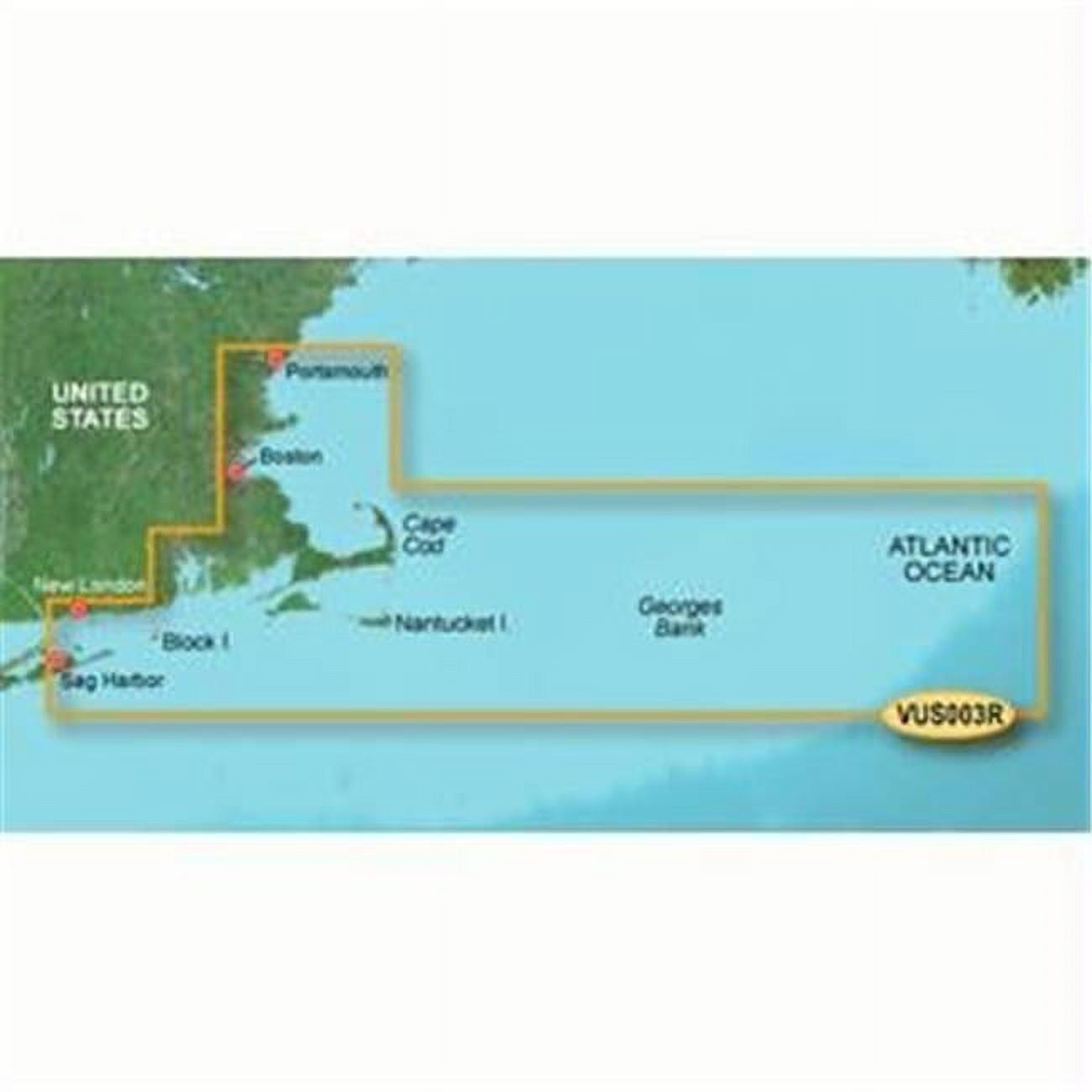 Garmin Charts Vus003R BlueChart g2 Vision East Coast Cape Cod SD Card Nautical Charts