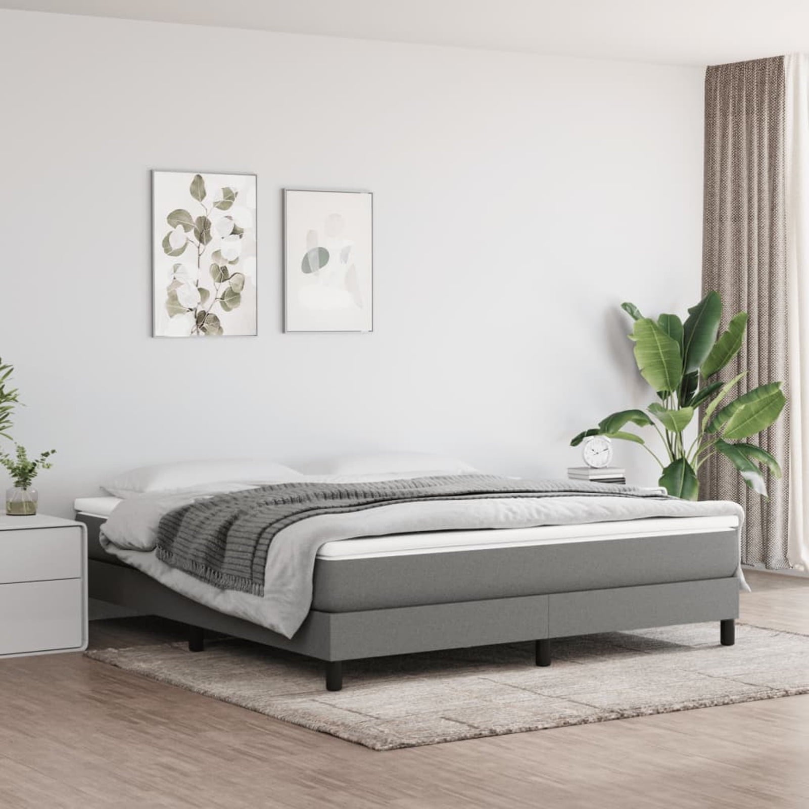 moobody Individual Pocket Spring Bed Mattress King Size Fabric Mattress Foundation Soft Foam Bed Mattress 76 x 79.9 x 7.9 Inches (W x Optics x H)